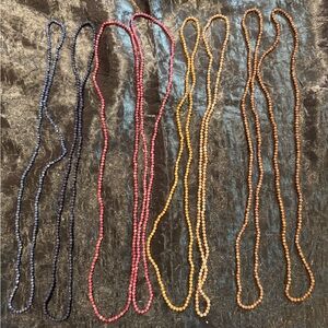 Colorful crystal or stone Beaded Necklaces Set